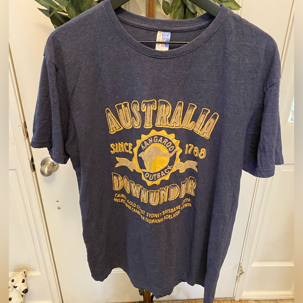 Australia Downunder Kangaroo Outback Graphic Tee T Shirt SS L Unisex